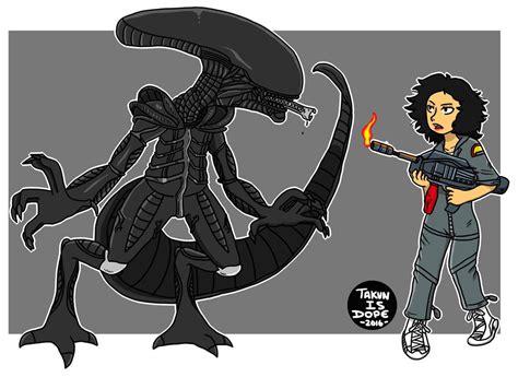 Xenomorph And Ripley By Ouc On Deviantart