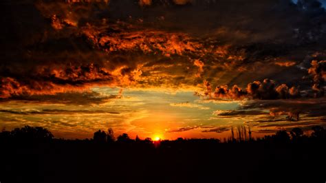 Free Download Download Wallpaper 1920x1080 Sunset Clouds Orange Sky