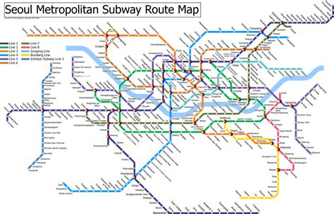Detail Seoul Metropolitan Subway Route And Location Map Seoul Weather