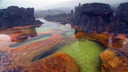 Venezuela Roraima Mount Landscape Mountains Nature Water