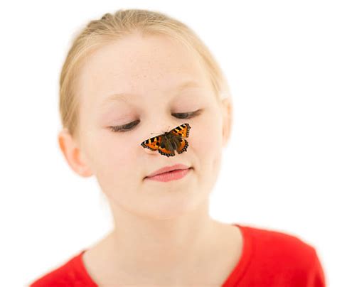 100 Girl With A Butterfly On A Nose Stock Photos Pictures And Royalty