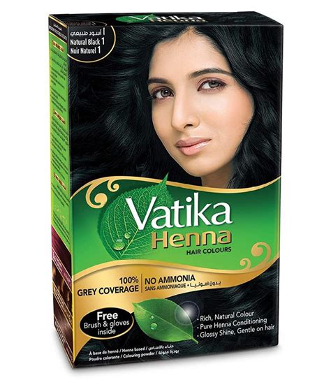 Vatika Henna Natural Black Hair Colour Semi Permanent Hair Color Black