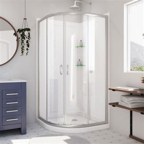 Brushed Nickel Showers And Shower Doors At