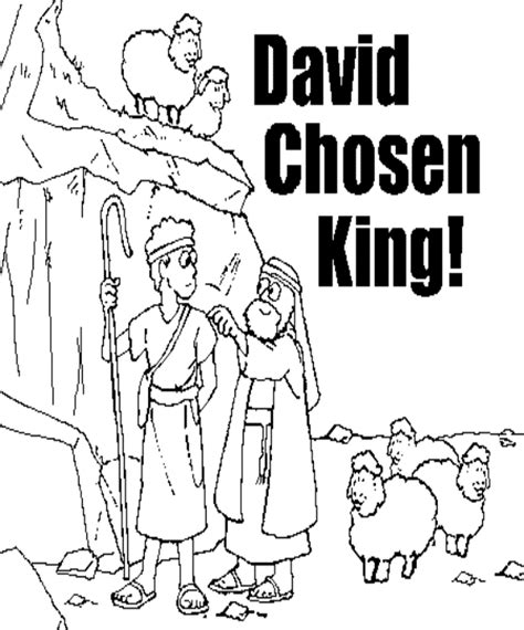 Free David Anointed King Coloring Page Coloring Page