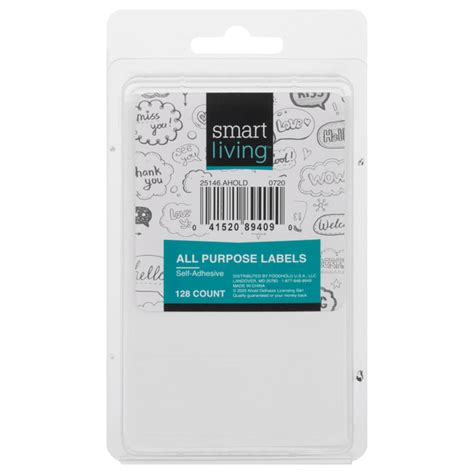 Save On Smart Living Labels All Purpose Self Adhesive Order Online