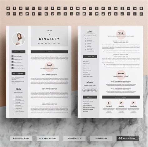 The template is fully editable and comes in both word and psd format. Pin en Resumes