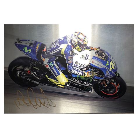 Valentino Rossi Signed Metal Picture Display Elite Exclusives