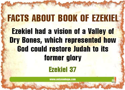 Fun Facts About The Book Of Ezekiel Only One Hope