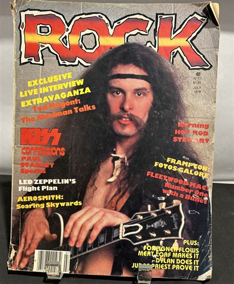Rock Magazine July 1978 Ted Nugent Kiss Led Zeppelin Angel Etsy