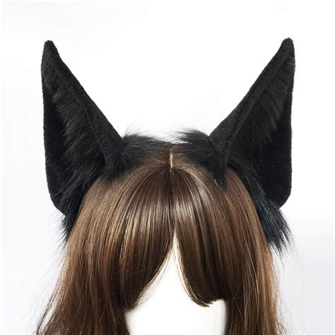 Cosplay Ear Anime Cosplay Faux Fur Ears Anubis Ears Black Etsy
