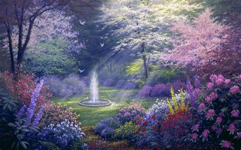 Beautiful Garden 風景 景色 油画