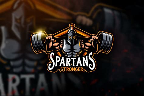 Spartans Stronger Mascot And Esport Spartan Logo Fitness Logo Design