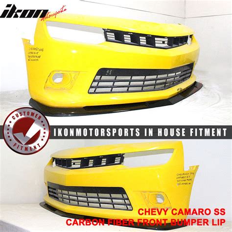 Fits 14 15 Chevrolet Camaro Ss 1le Style Front Bumper Lip Carbon Fiber Cf