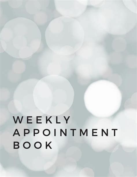 weekly appointment book undated 52 weeks monday to sunday appointment planner 8 5 x 11 inches