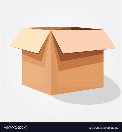 A Cardboard Box Royalty Free Vector Image Vectorstock