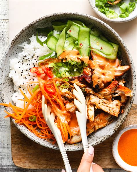 Slice chicken breast thin as possible. Shredded Chicken Bulgogi Bowls with Gochujang Spicy Mayo ...