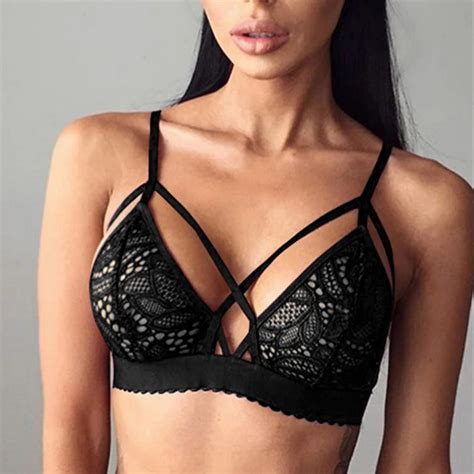 Kakaforsa Women Bandage Sexy Bra Floral Lace Bra Bustier Sleepwear Nightwear Sexy Lingerie Women