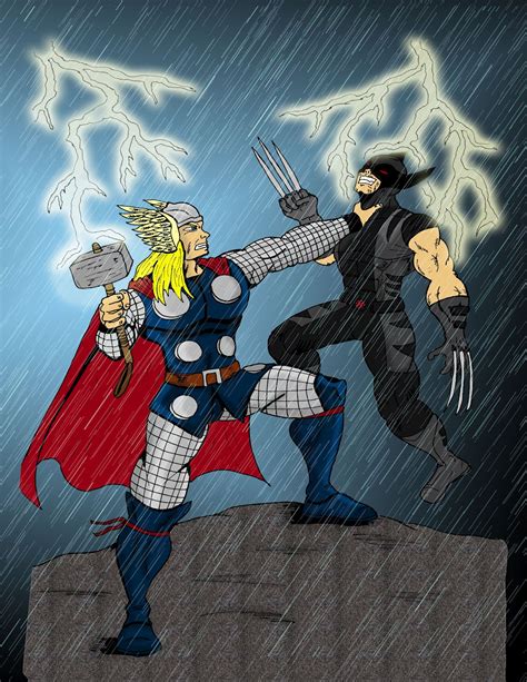 Top Mouse Art Work Thor Vs Wolverine