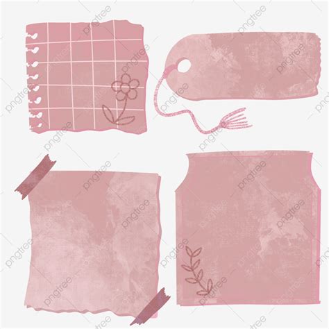 Vintage Scrapbook Paper PNG Transparent Dark Pink Aesthetic Vintage