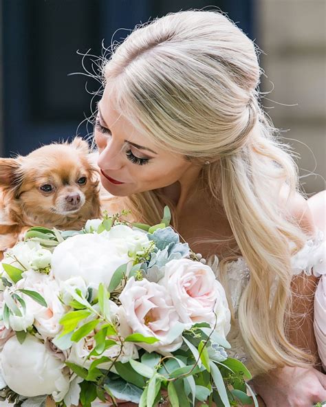 Photo Ideas For Brides And Their Dogs On Their Wedding Day Wedding
