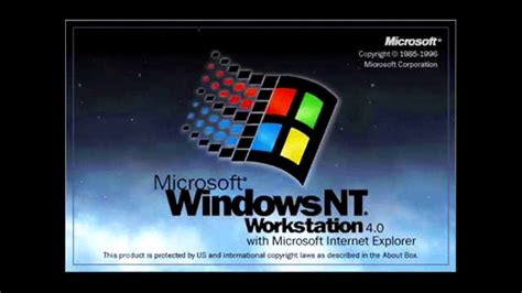 Windows Nt 40 Startup And Shutdown Sounds Youtube