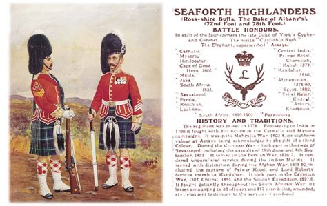 The Seaforth Highlanders British Army Uniform British Army British