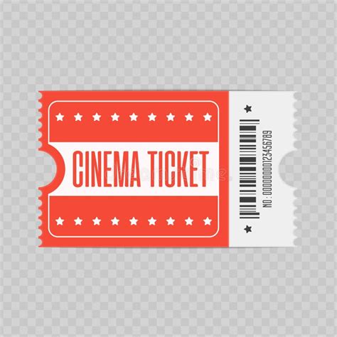 Red Cinema Ticket Stock Vector Illustration Of Admit 173751794