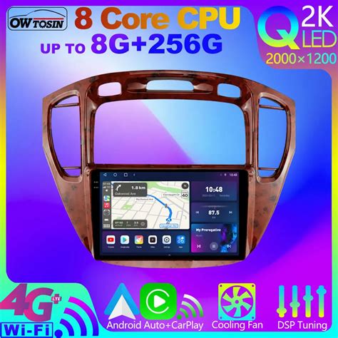 Owtosin 8 256G Android 12 QLED 2K Bluetooth 5 0 Car Radio For Toyota