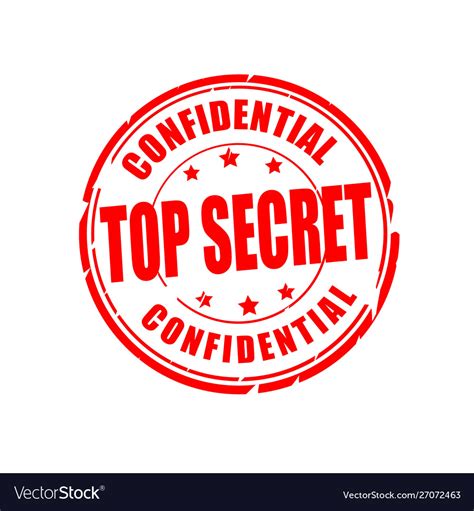Top Secret Confidential Stamp Royalty Free Vector Image