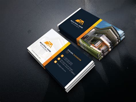 Real Estate Business Card Design By Md Sahjahan Rabi On Dribbble