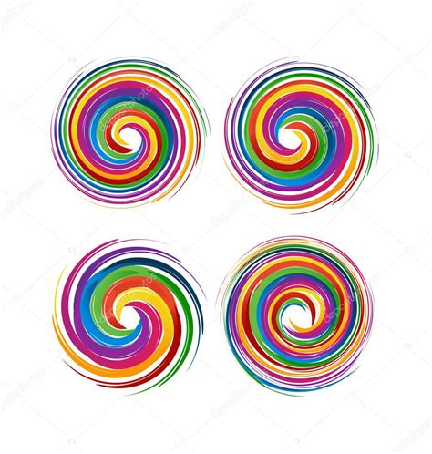 Conjunto De Ondas Espirales Logo Vector De Stock Por ©glopphy 82856404