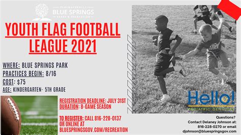Youth Flag Football City Of Blue Springs Mo Official Website