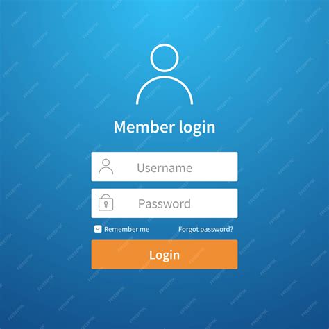 Forma De Login Página Da Tela Da Conta Da Interface Do Usuário Página