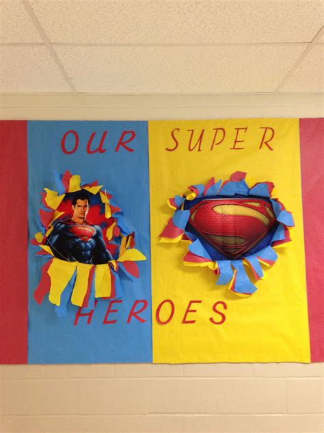 Superheroes Bulletin Board Superman Superhero School Theme Superhero