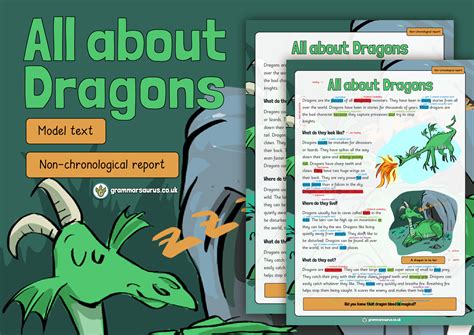 Year 2 Model Text Non Chronological Report All About Dragons