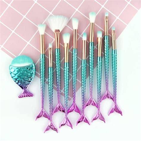 11 piece professional mermaid makeup brush set 4 99 reg 24 ideal t for mom wife