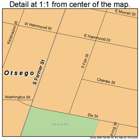 Otsego Michigan Street Map 2661620