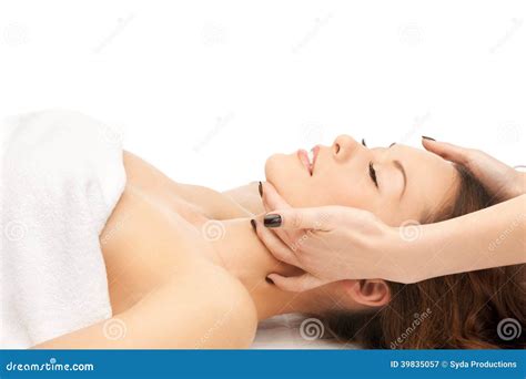 Beautiful Woman In Massage Salon Stock Image Image Of Health Happy 39835057