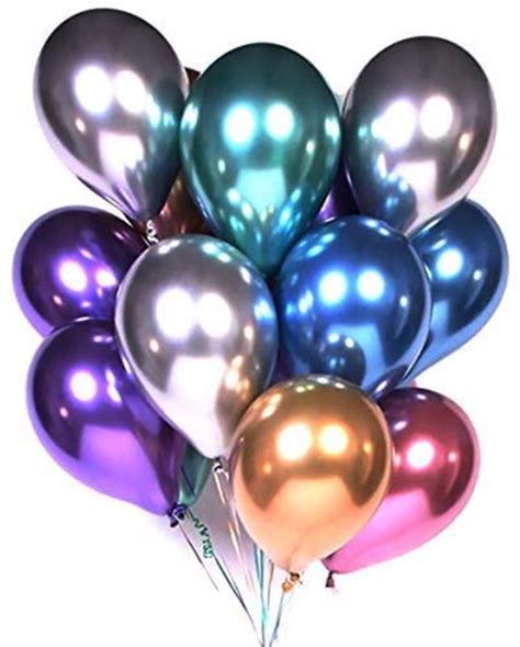 Metallic Latex Balloons Party Balloons 12inch 50pcs Assorted Etsy