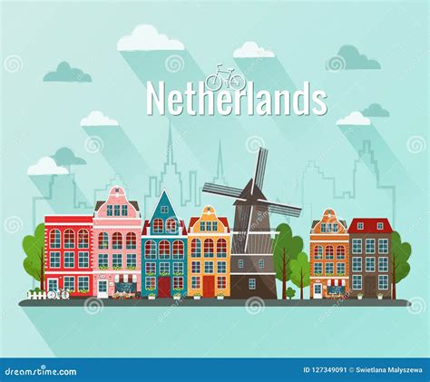 Netherlands Vector Illustration Stock Illustration Illustration Of