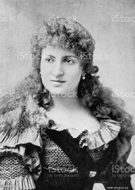 Portrait Of 19th Century Stage Celebrities Lottie Collins Stock Illustration Download Image