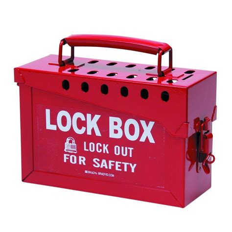 Brady Portable Metal Lock Box In Red 65699 The Home Depot