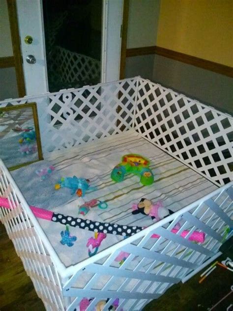 Similar to using an old crib, a collapsible playpen makes for a great way to repurpose baby care supplies on the homestead. Baby play areas, Diy baby gate, Diy baby stuff