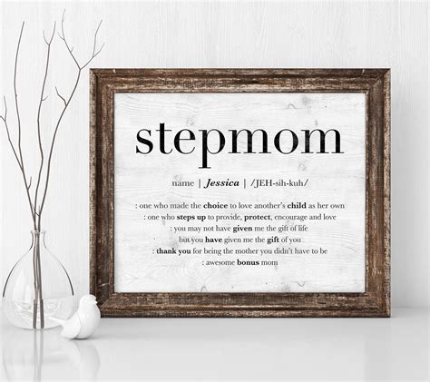 Personalized Mothers Day Gift For Stepmom Stepmom Printable Etsy Gifts For Pastors Pastor