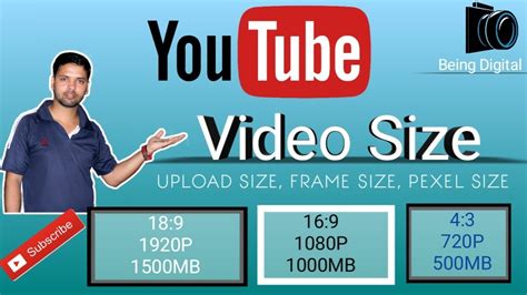 16×9 or 1080p (4:3 aspect ratio). YouTube video Size for upload, video ratio, video quality ...