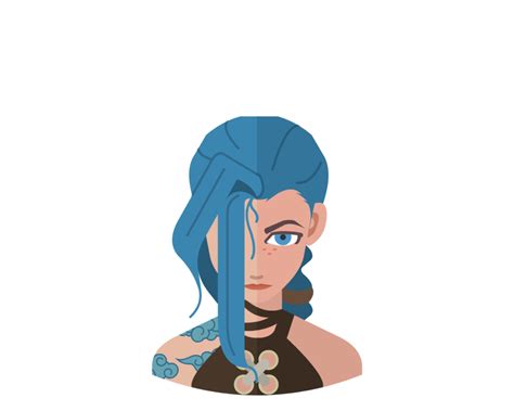 Arcane Jinx Flat Icon And Avatar Yoolk Digital Ninja