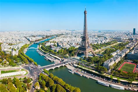 Eiffel Tower Aerial View Paris Points With A Crew