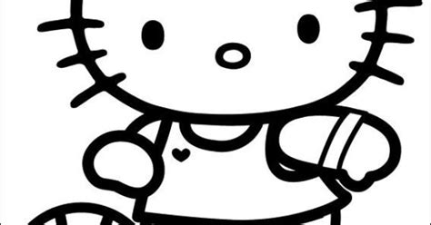 Hello Kitty Playing Soccer | Hello Kitty Coloring Pages | Pinterest