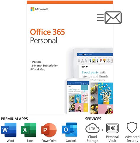 Microsoft Office 365 Personal 1 Year Subscription 1 User Pcmac Key