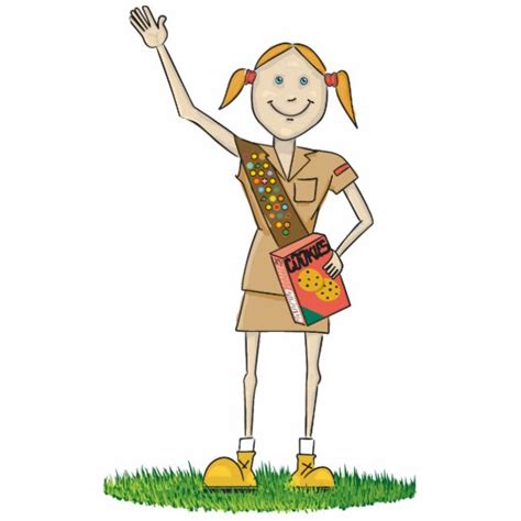 Brownie Girl Scouting Redhead Cutout
